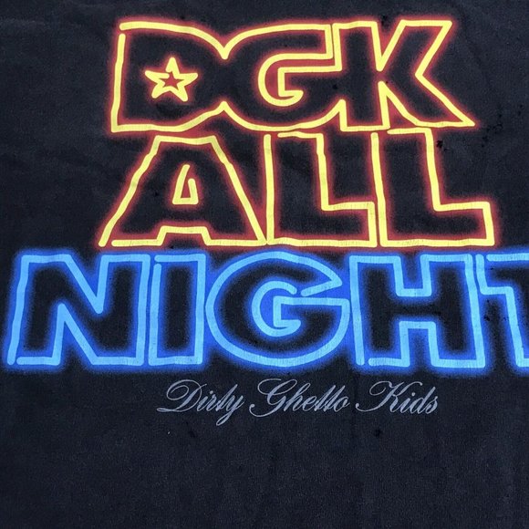 DGK All Night Designer Skating Skateboard Graphic T-shirt Men Adult XL Black - Picture 2 of 8